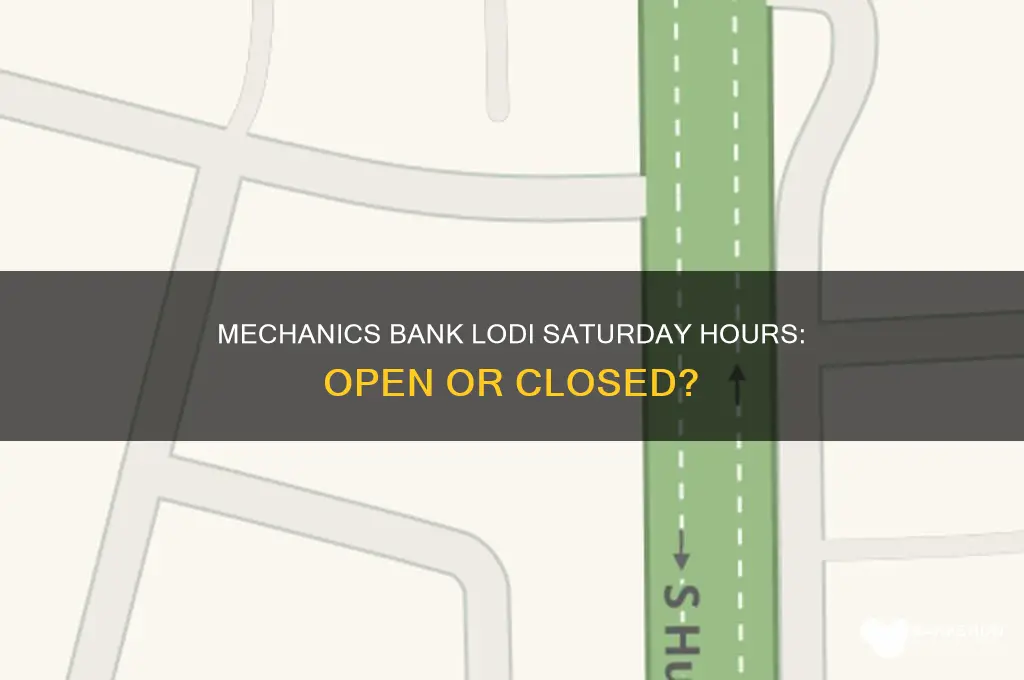 does mechanics bank lodi have saturday hours