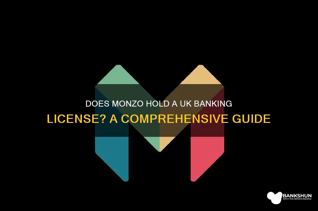 does monzo have a banking license uk