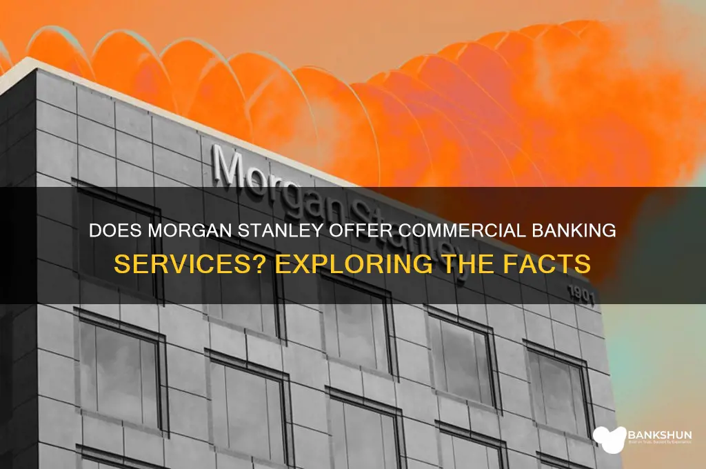 does morgan stanley have a commercial bank