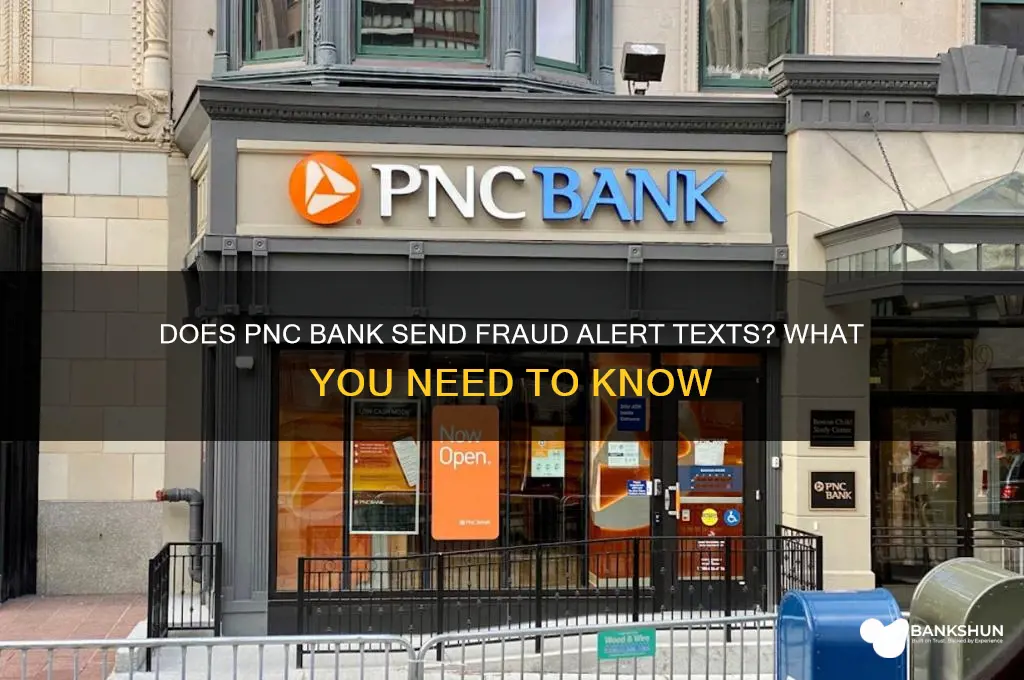 does pnc bank send fraud alert text