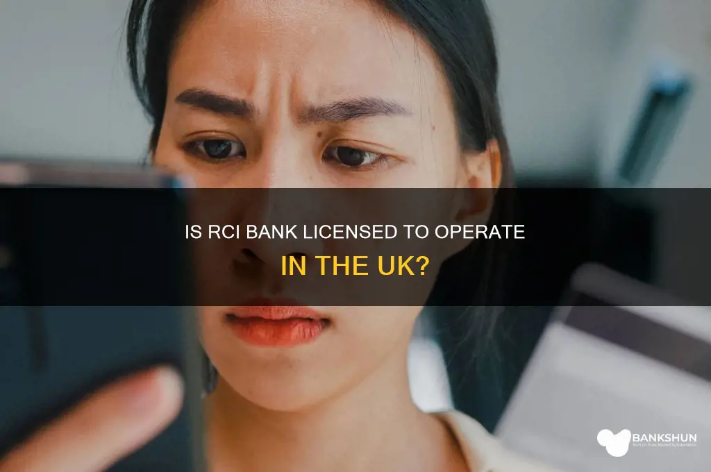 does rci bank have a uk license