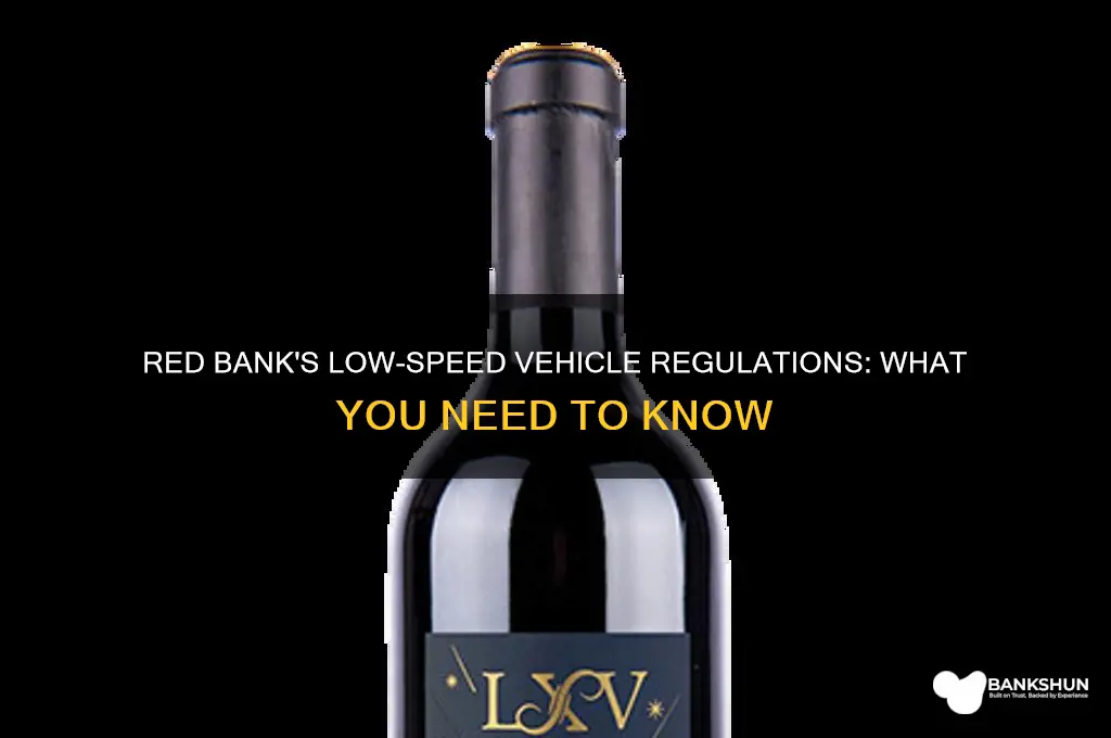 does red bank allow low speed vehicles