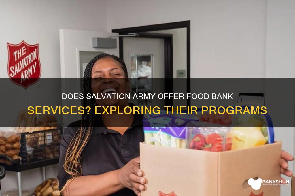 does salvation army have a food bank