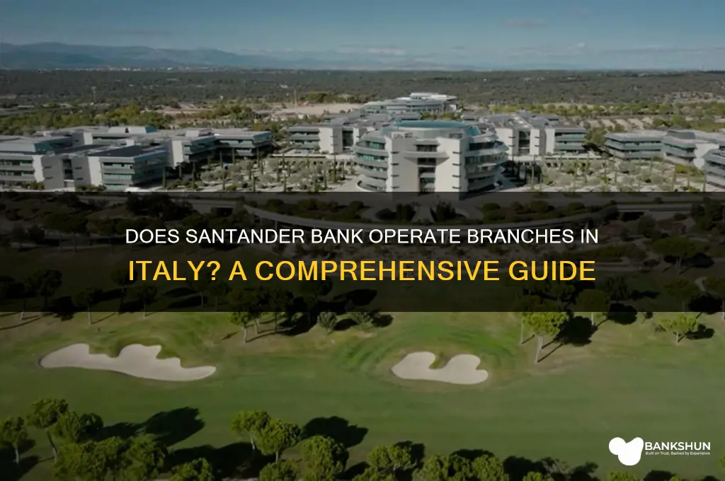 does santander bank have branches in italy