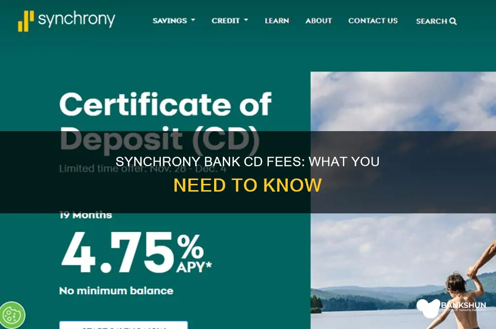does sychrony bank have fees on cds