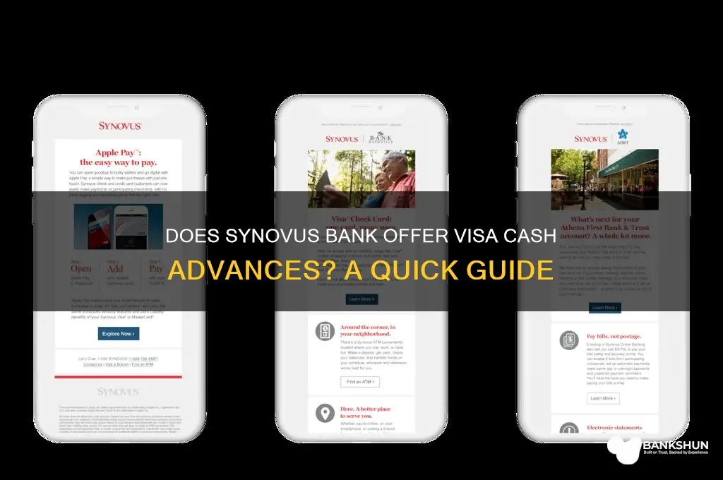 does synovus bank have visa cash advance