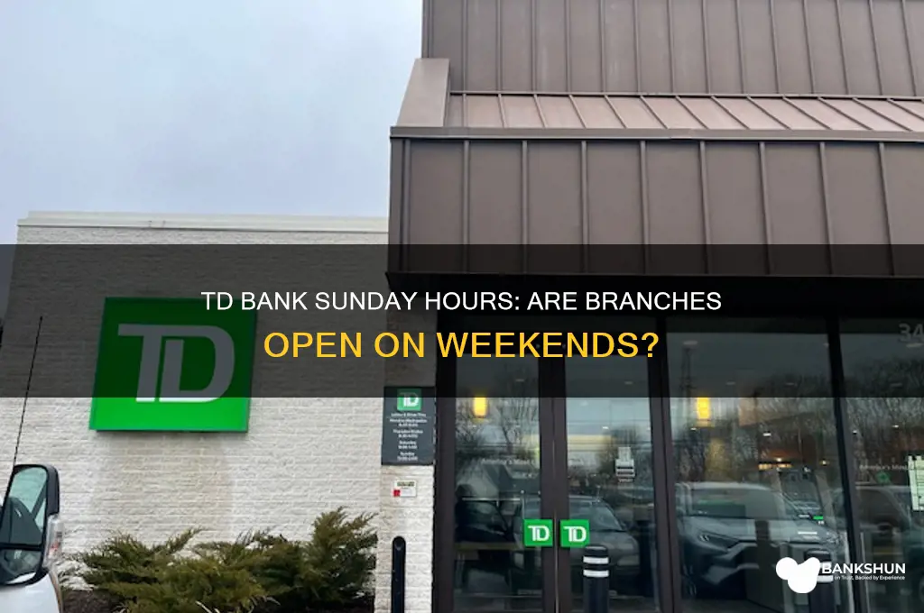 does t d bank have sunday hours
