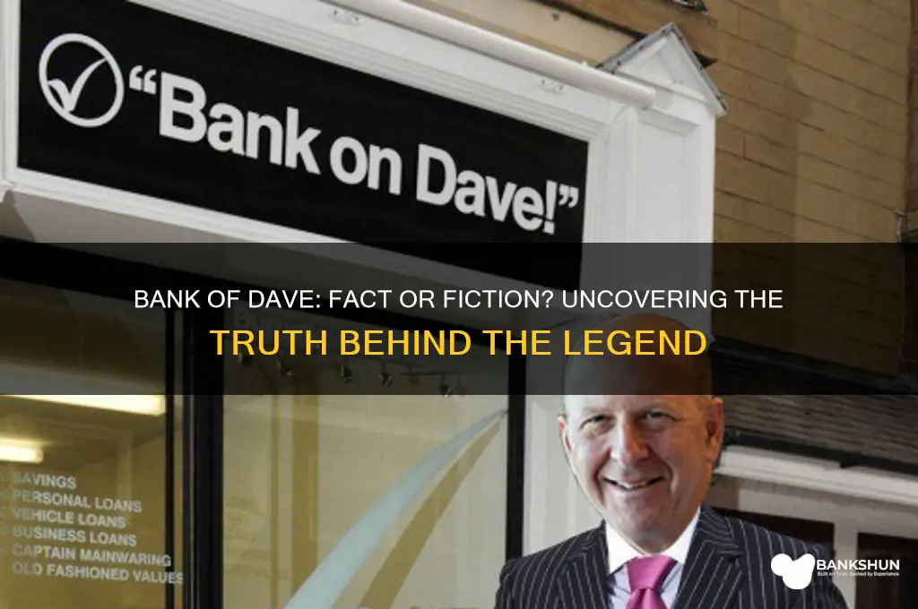 does the bank of dave actually exist