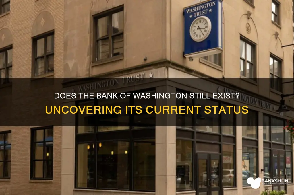 does the bank of washington still exist