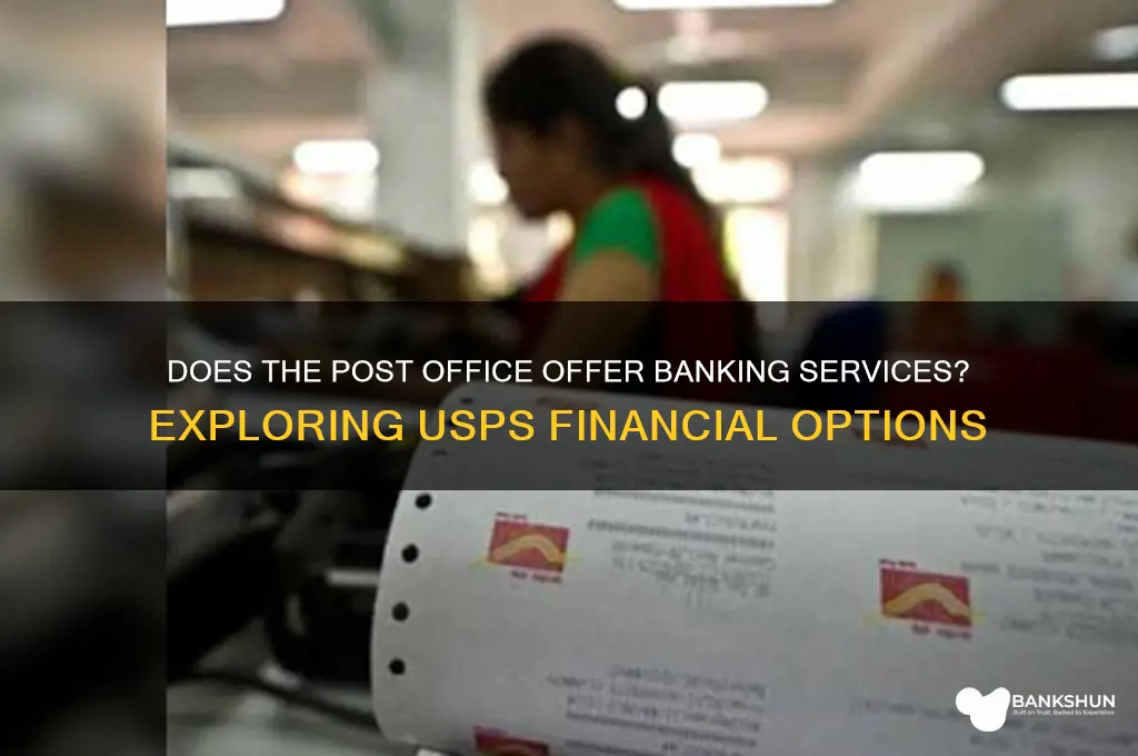 does the post office have a bank