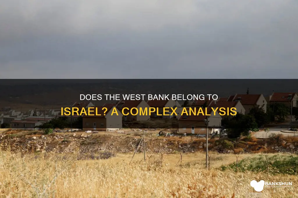 does the west bank belong to israel