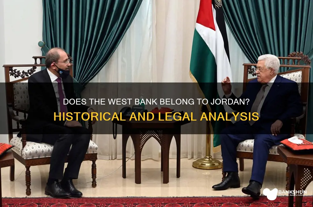 does the west bank belong to jordan