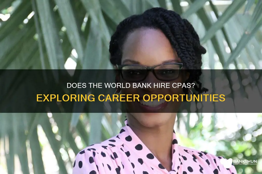 does the world bank hire cpa
