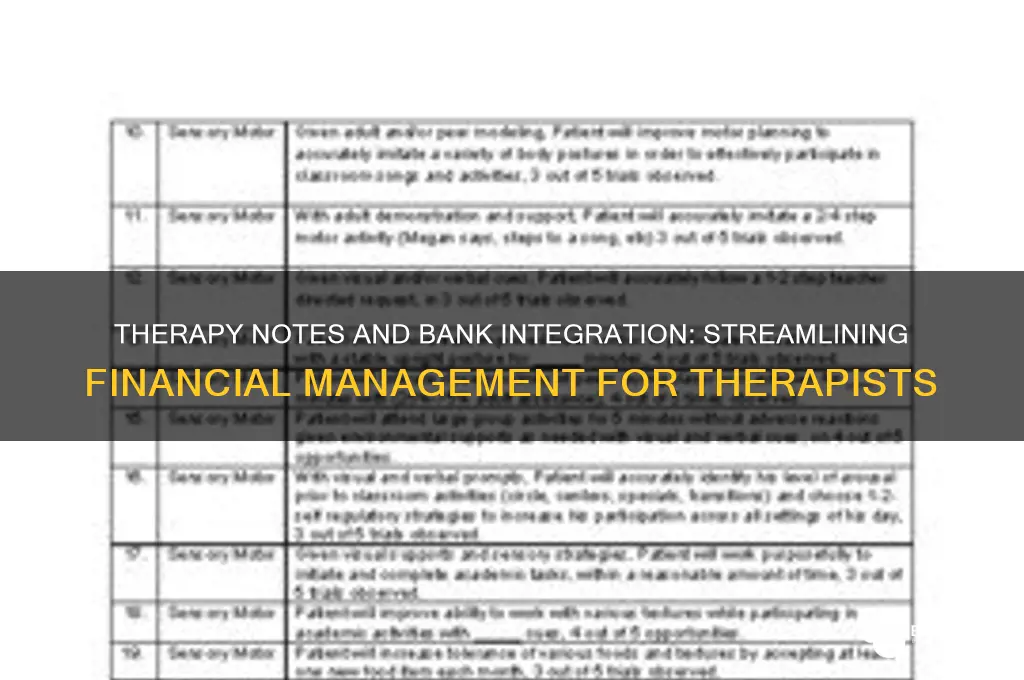 does therapy notes integrate with my bank