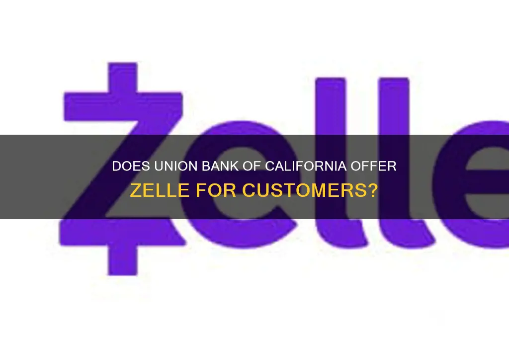 does union bank of california have zelle