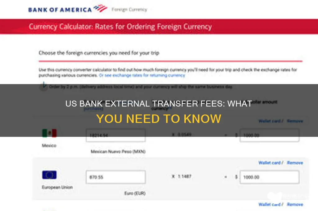 does us bank charge for external transfers