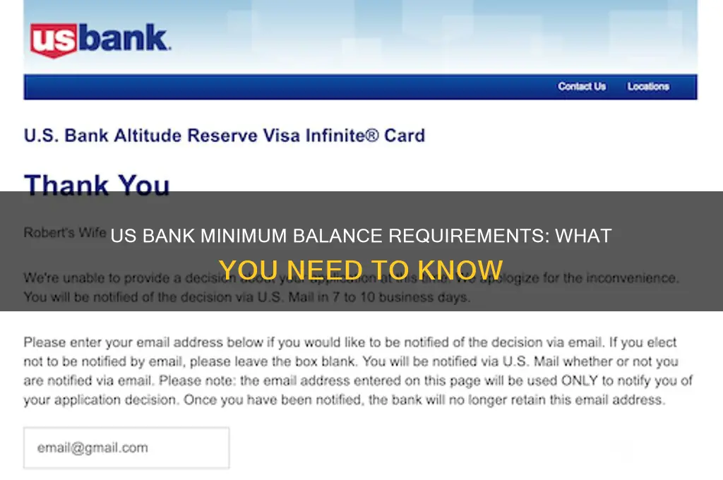does us bank have a minimum balance