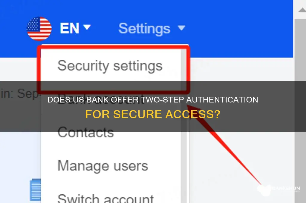 does us bank have two step authentication