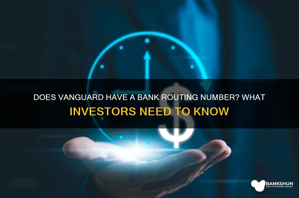 does vanguard have a bank routing nubmer