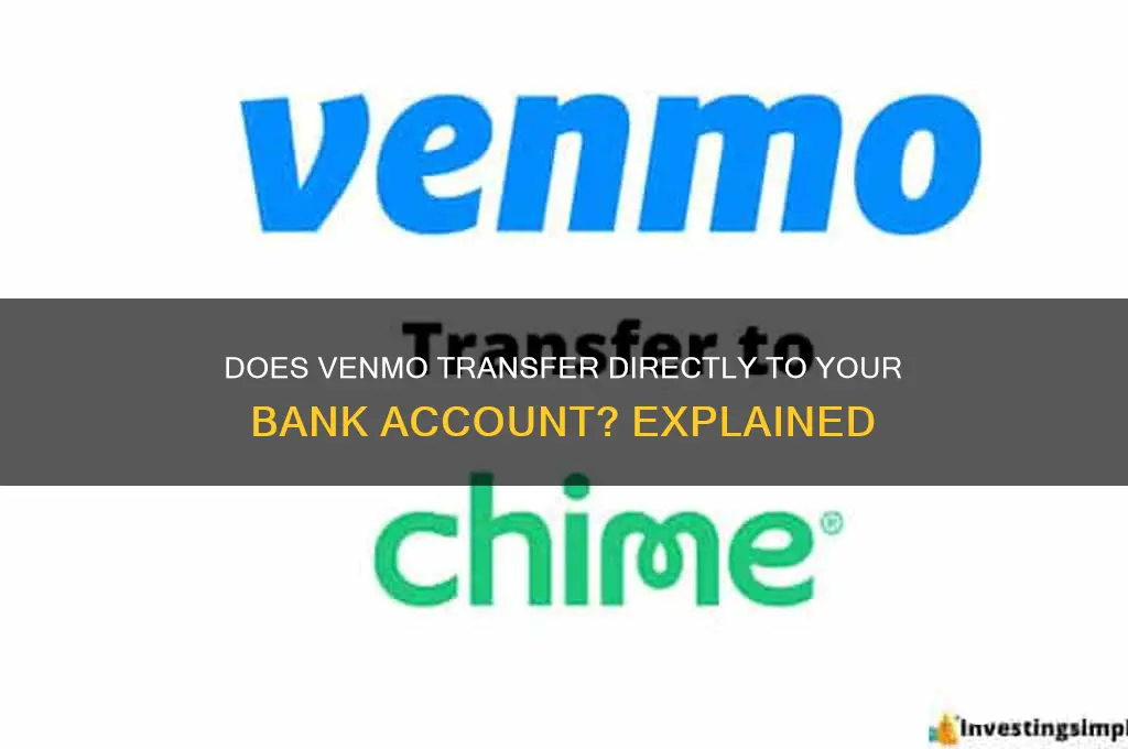 does vennmo go straight to your bank