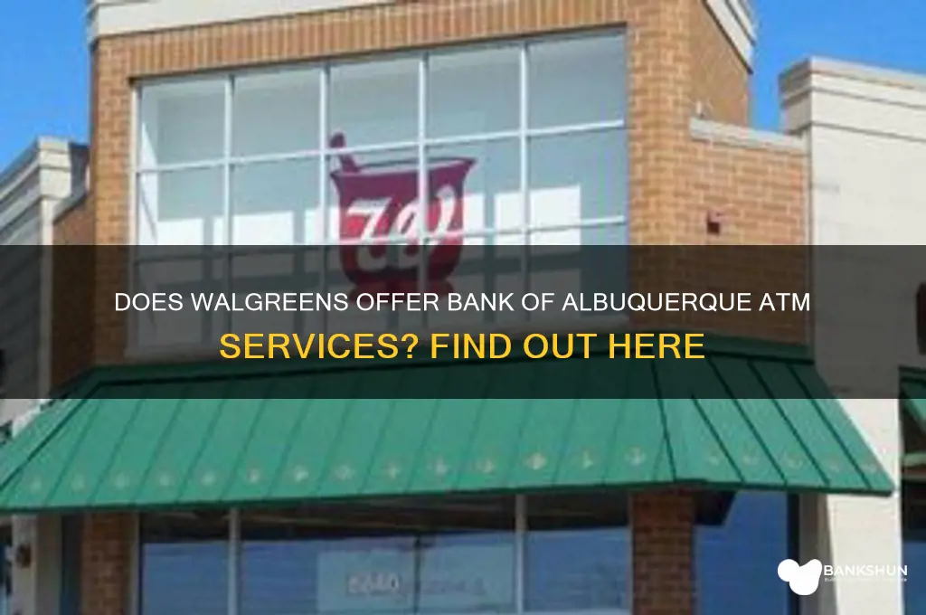 does walgreens have bank of albuquerque atm