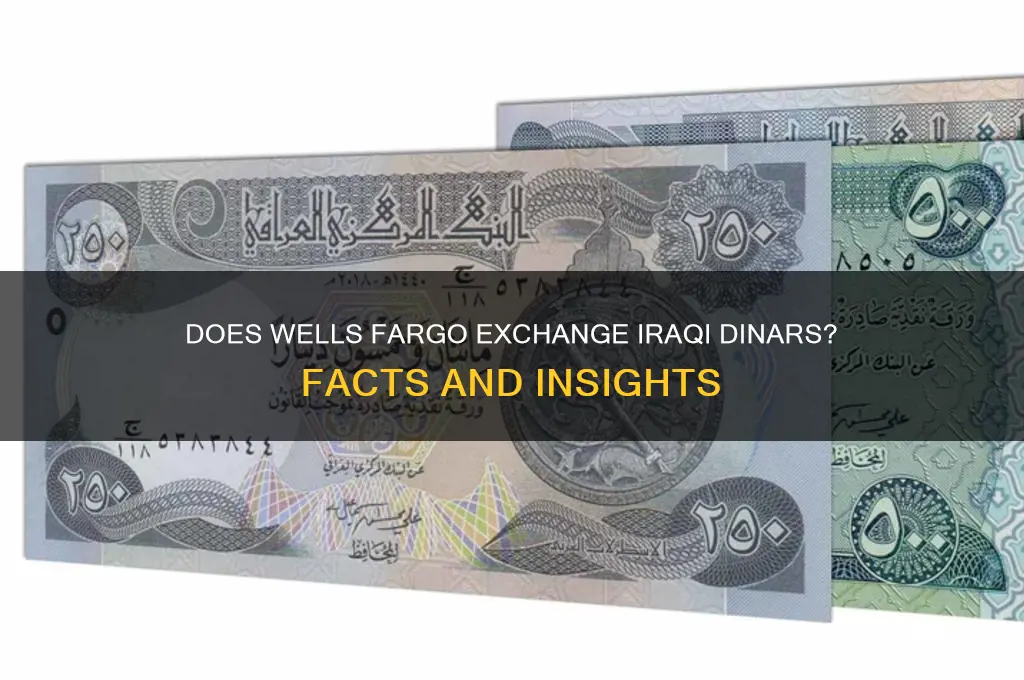 does wells fargo bank exchange iraq dinars