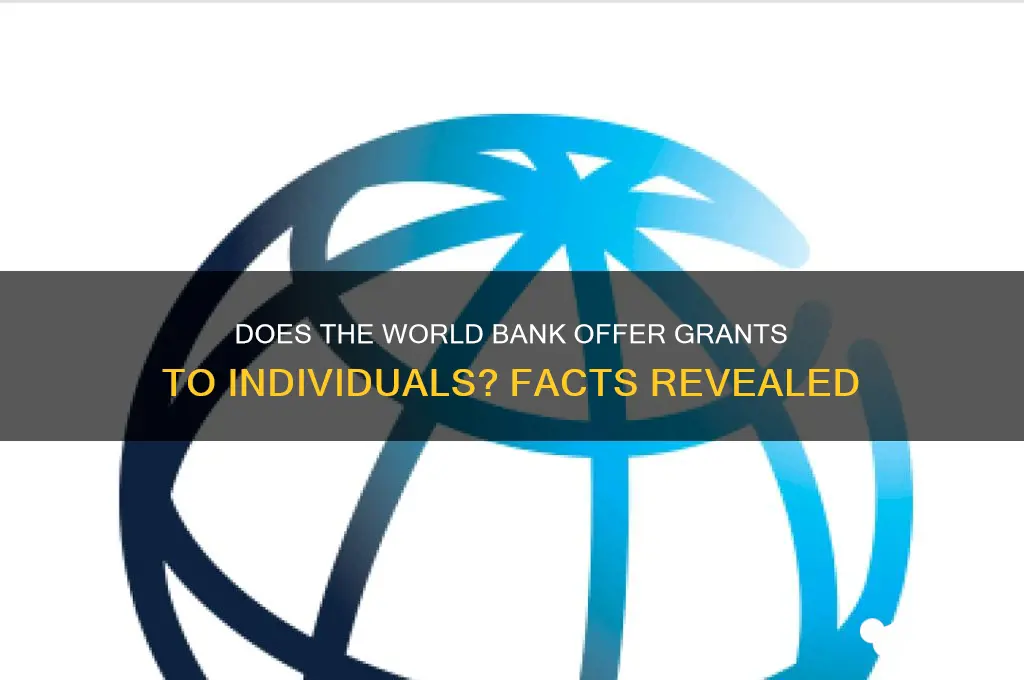 does world bank give grants to individuals