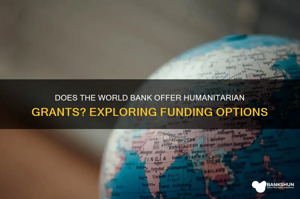 does world bank provide humanitarian grant funding