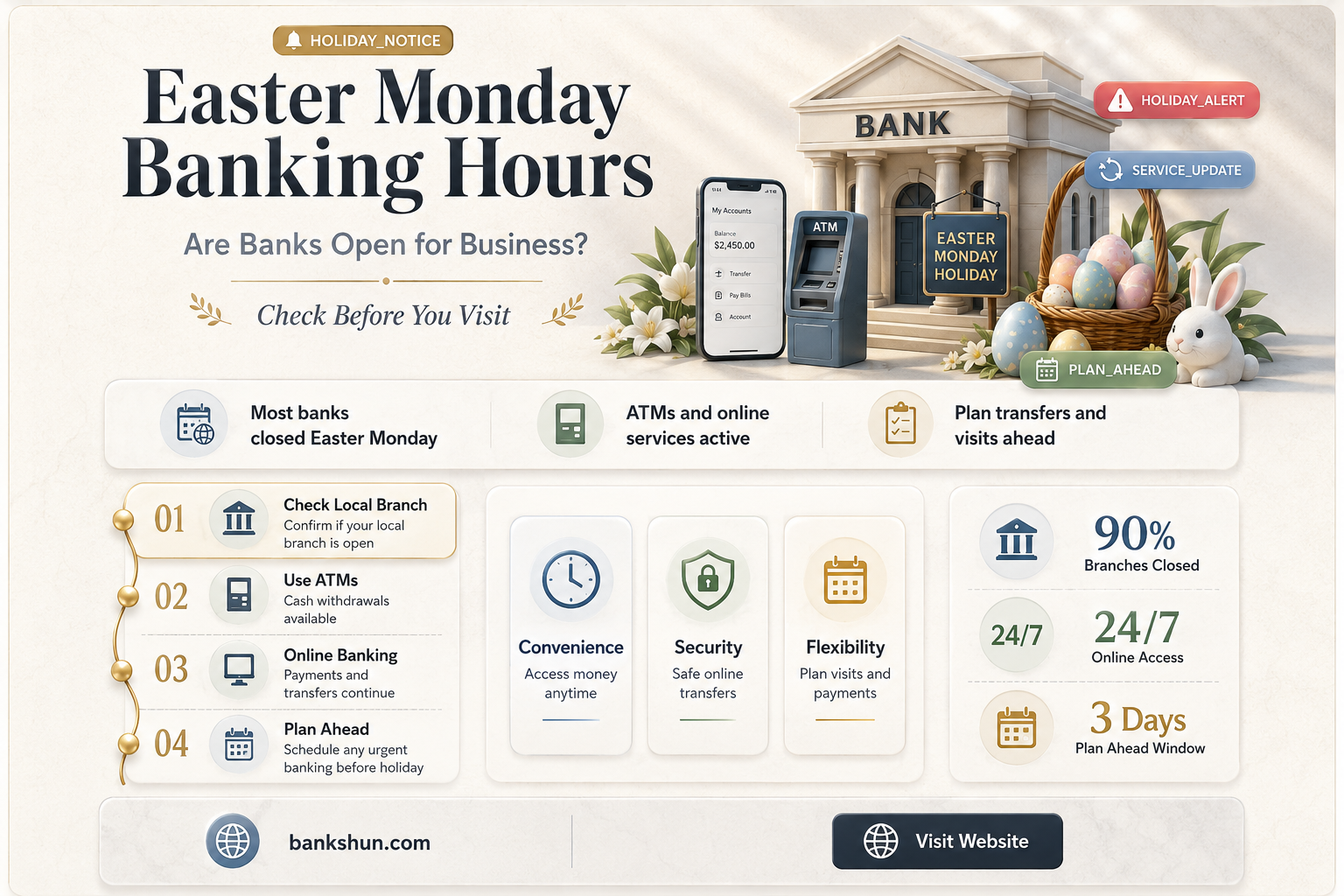 do banks process payments on easter monday