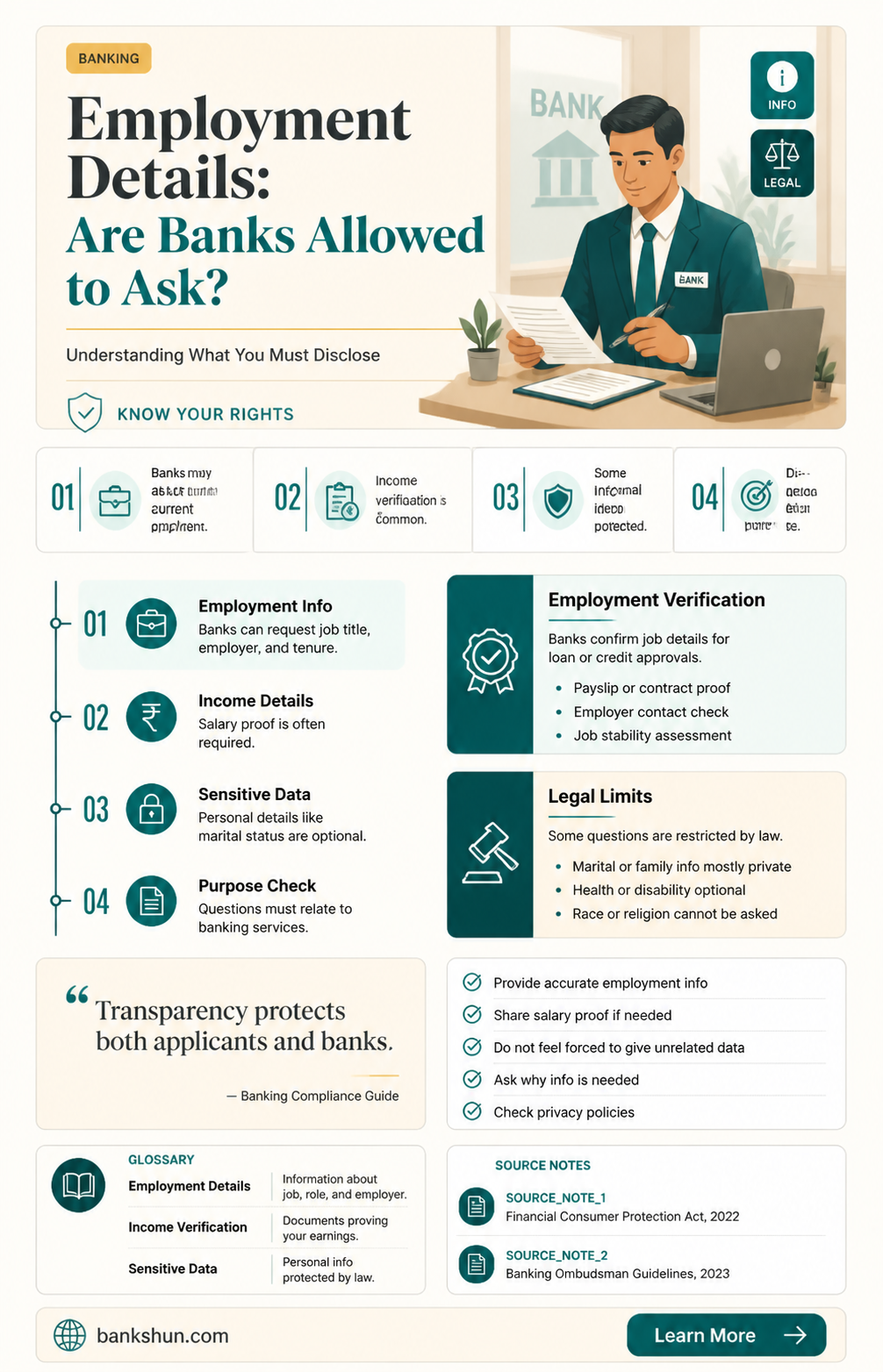 are banks required to collect employment information