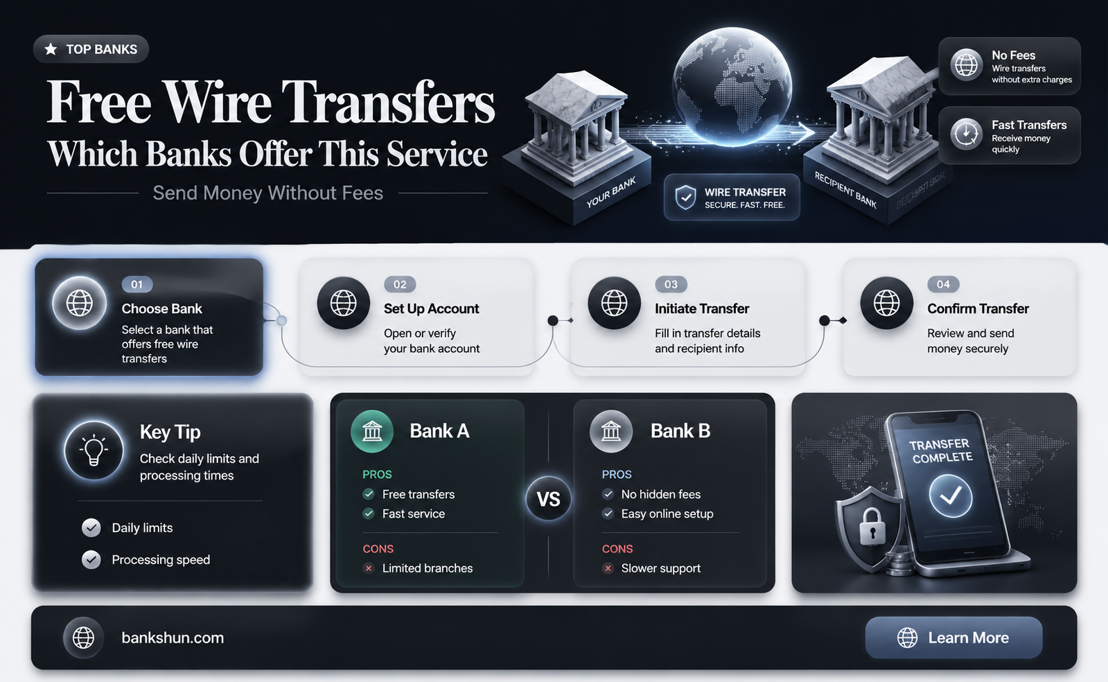 do any banks offer free wire transfers