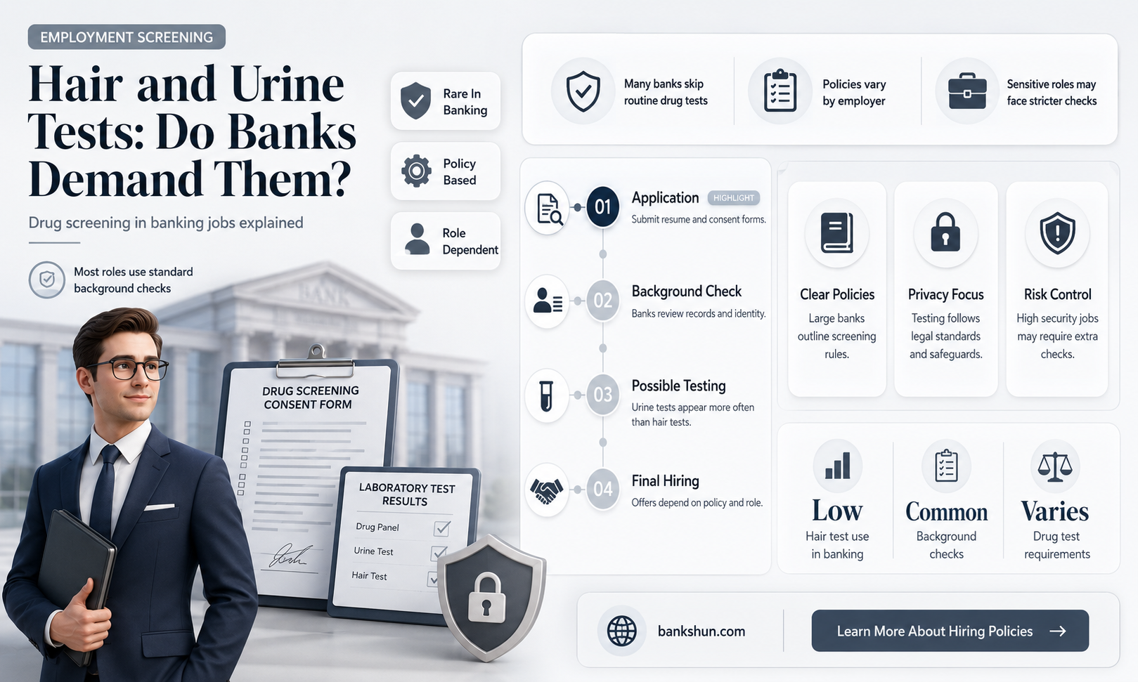do banks do hair or urine tests