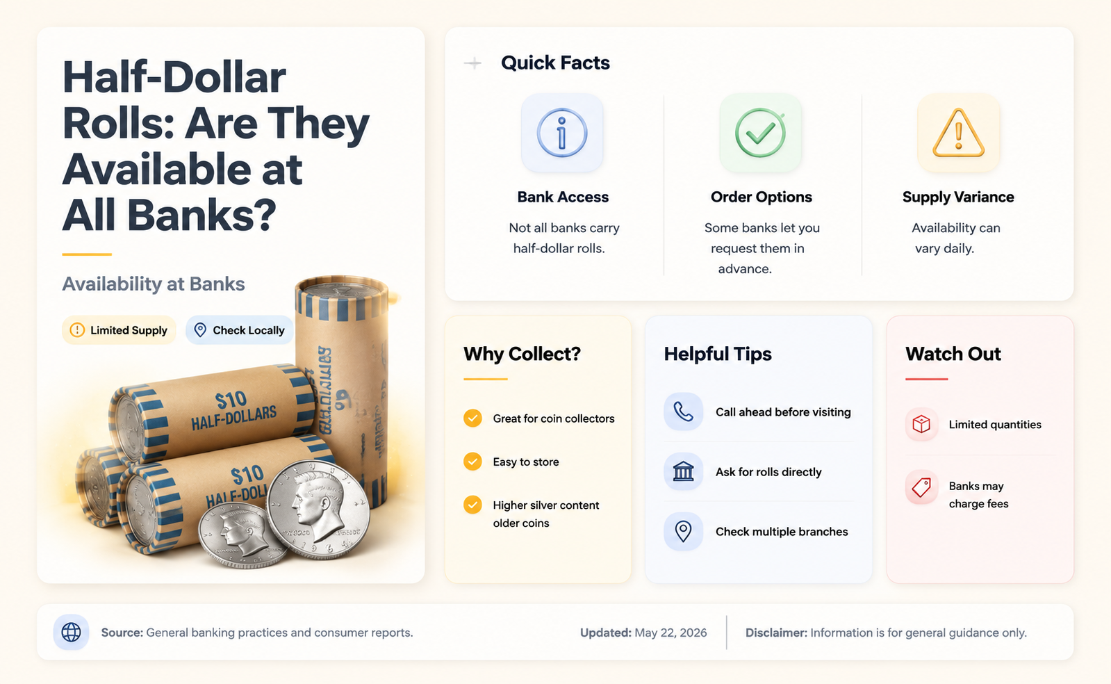 do all banks have half dollar rolls