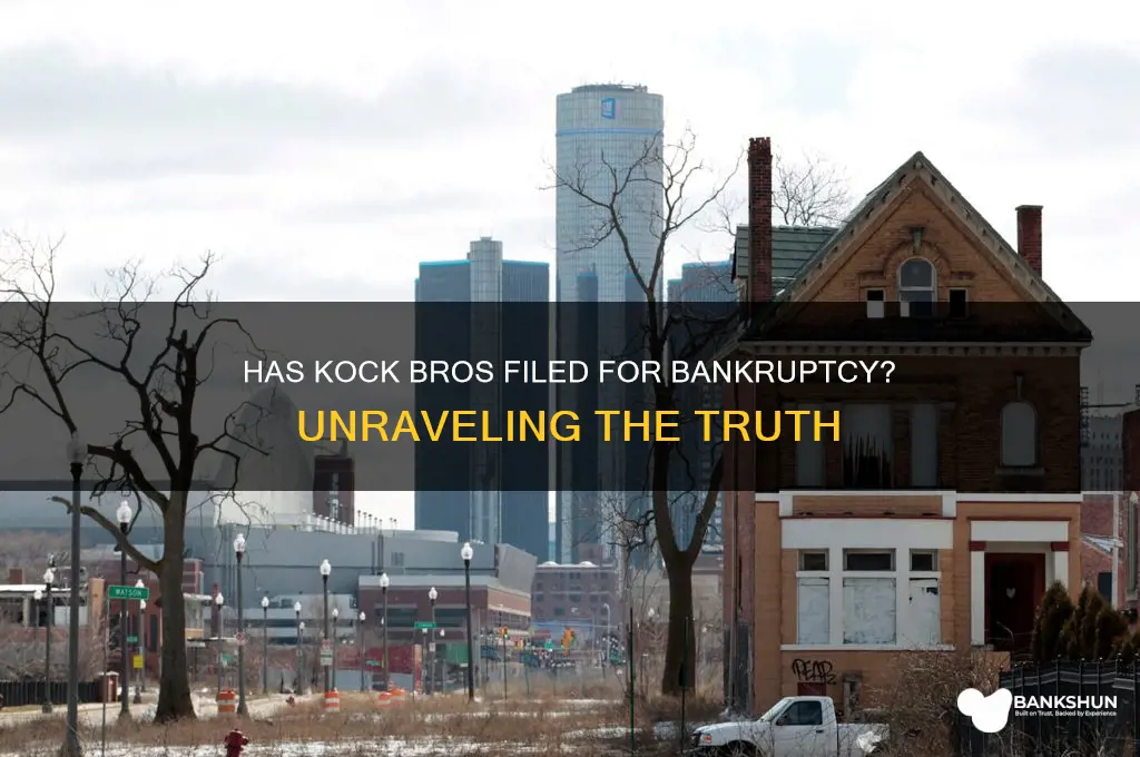 has kock brs filed for bank ruptcy