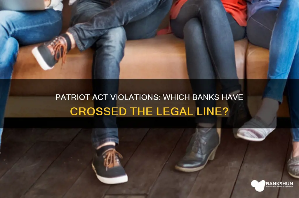 have any banks violated the patriot act