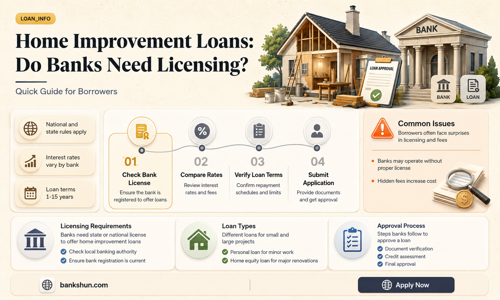 do banks need a home improvement licens
