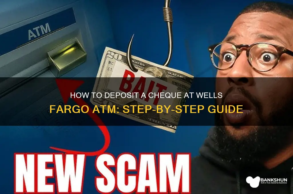 how bank a cheque at wellsfago atm