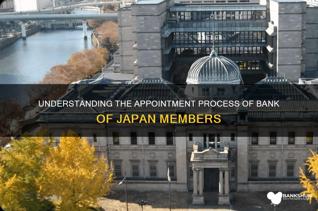 how bank of japan appoints its members
