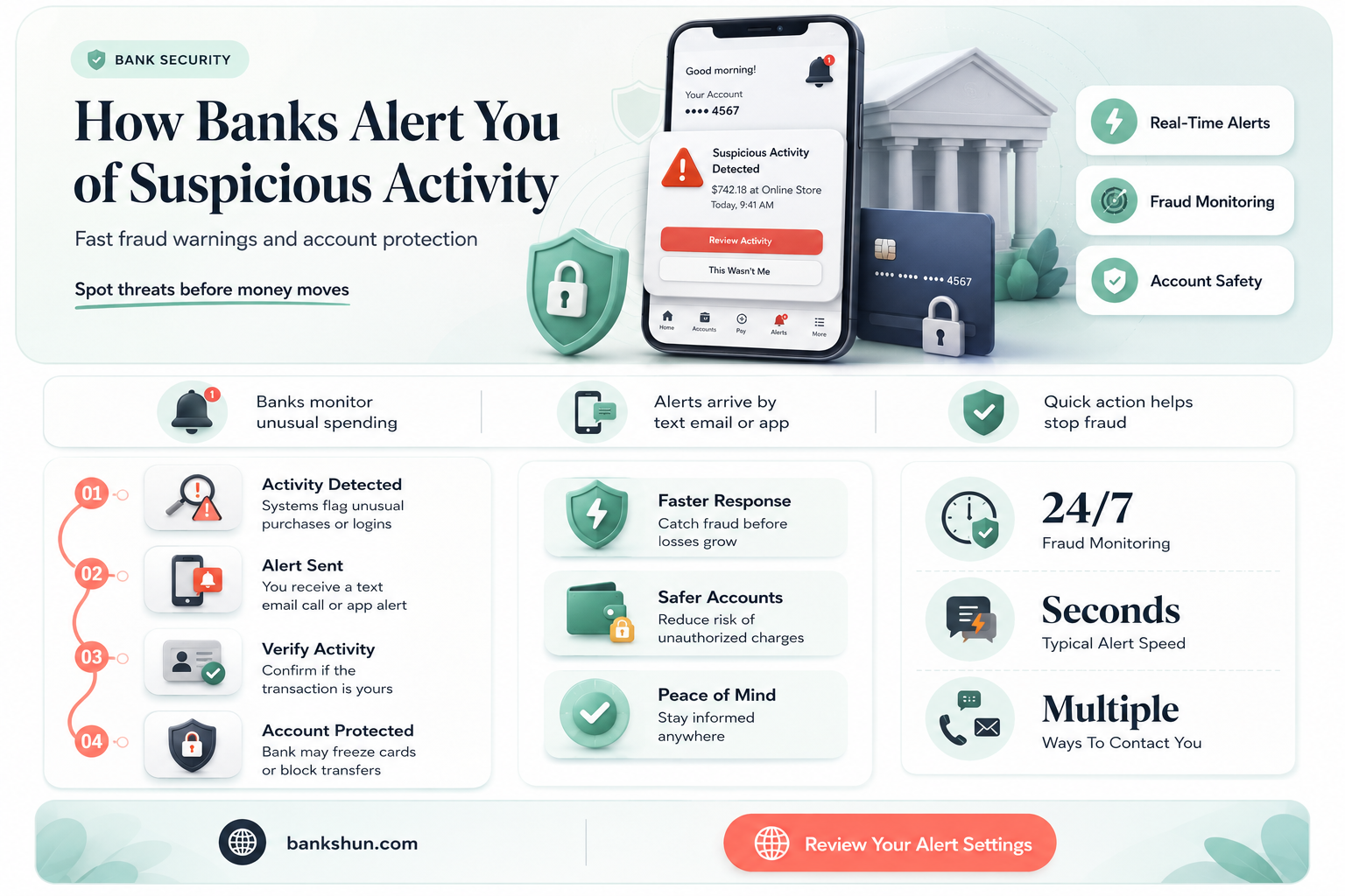 do banks call you for suspicious activity
