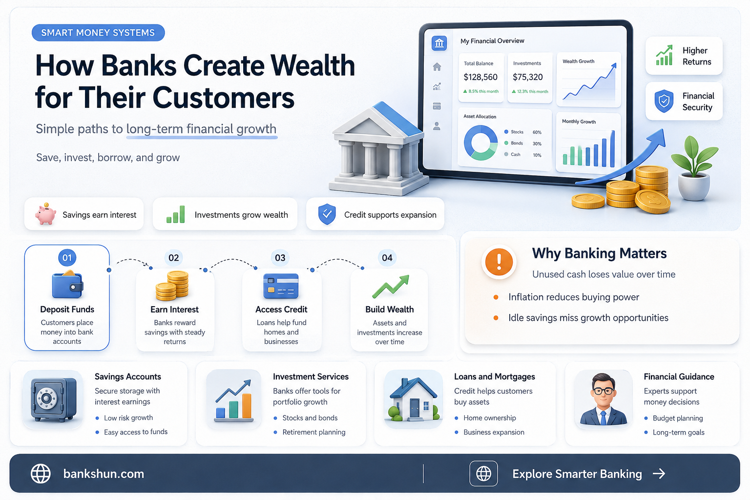 do banks generate wealth for their customers