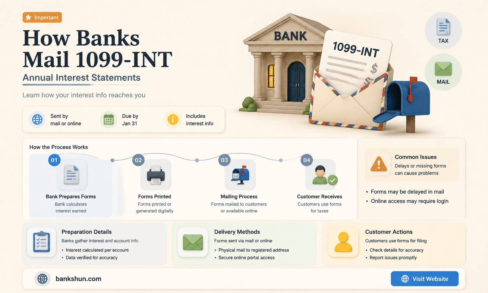 do banks mail out 1099-int forms