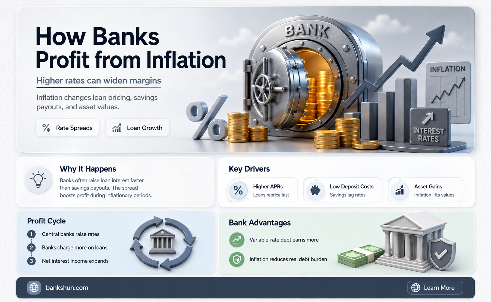 do banks do well in high inflation