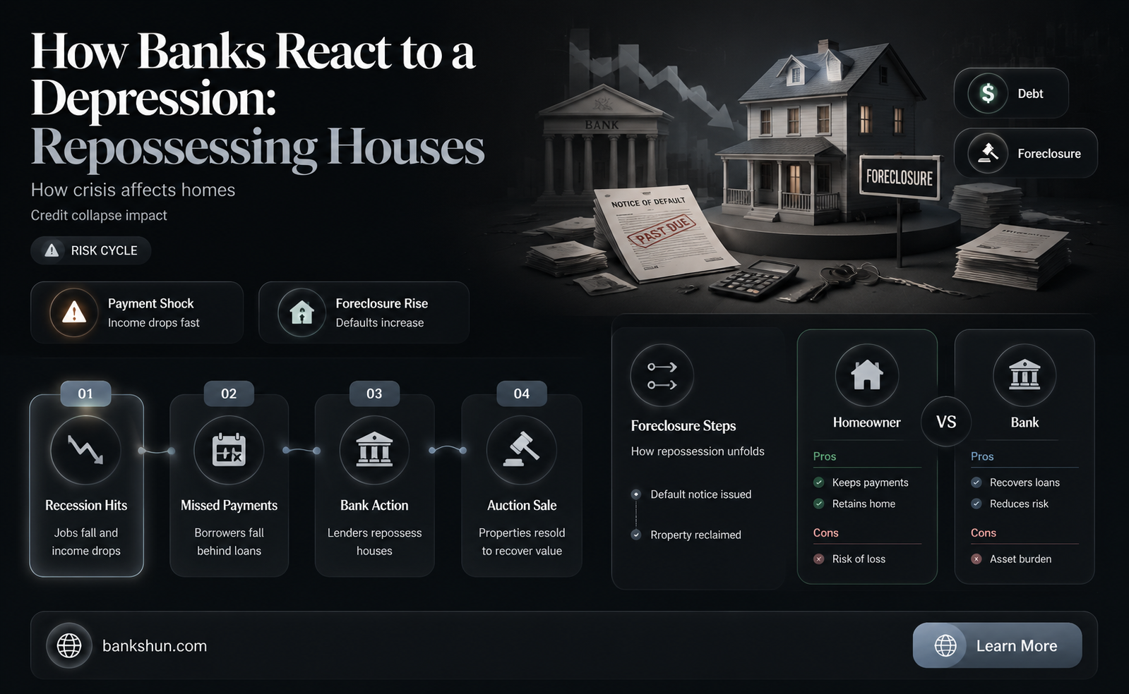 do banks repossessed houses in a depression