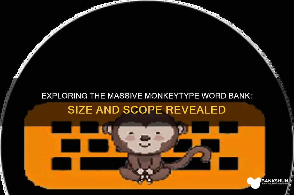 how big is the monkeytupe word bank