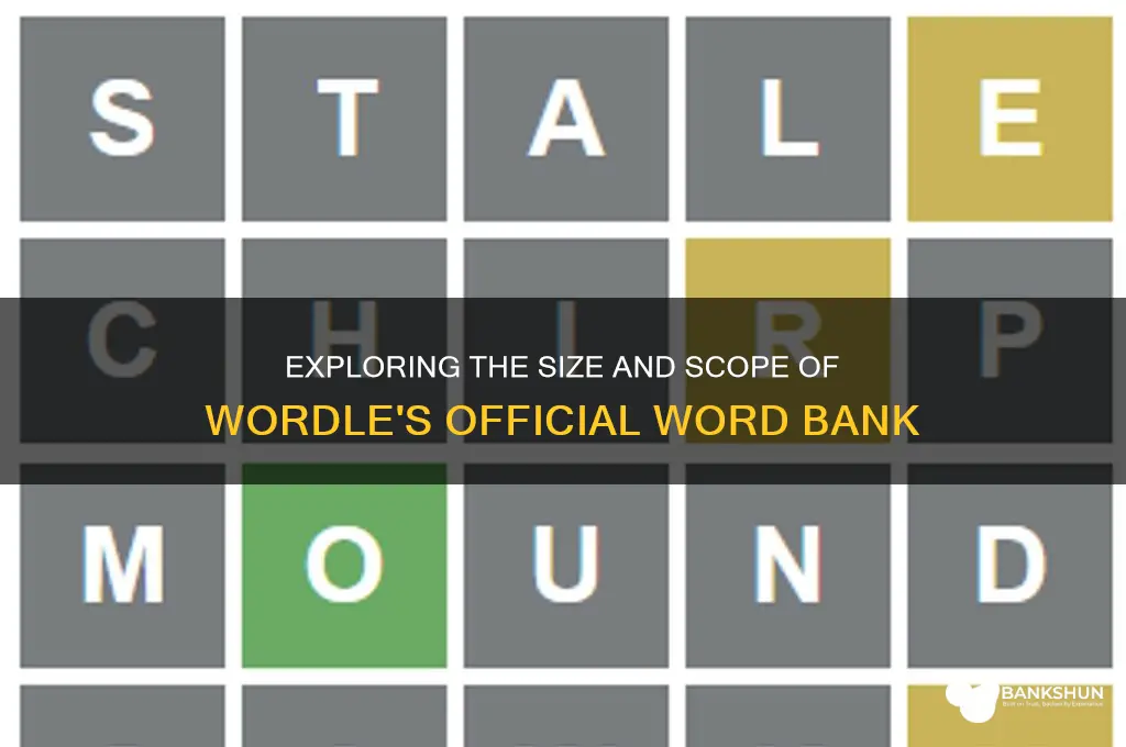 how big is the wordle word bank