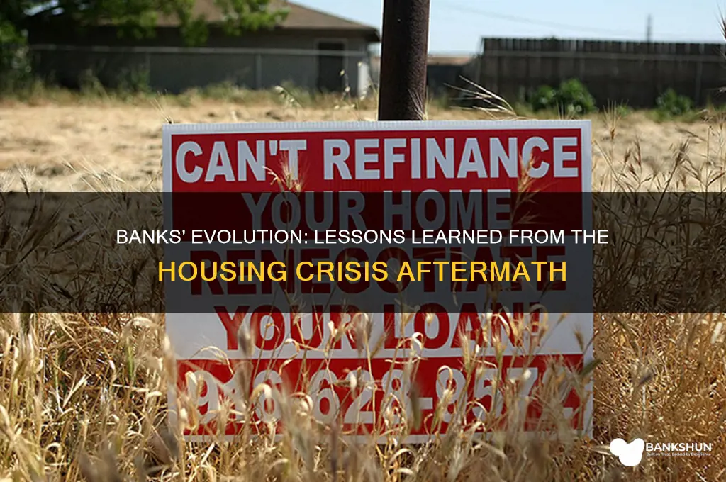 how did banks learn from housing crisis