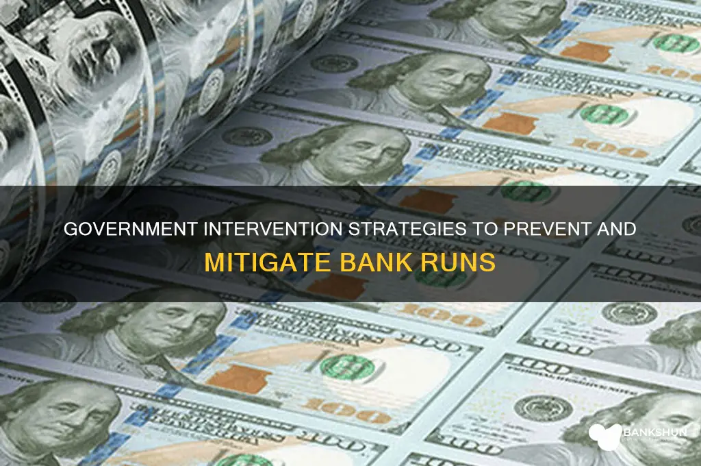 how did government help with bank runs