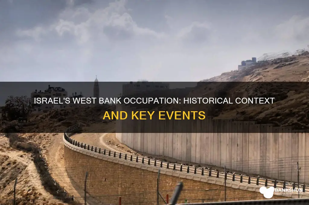 how did israel occupy the west bank
