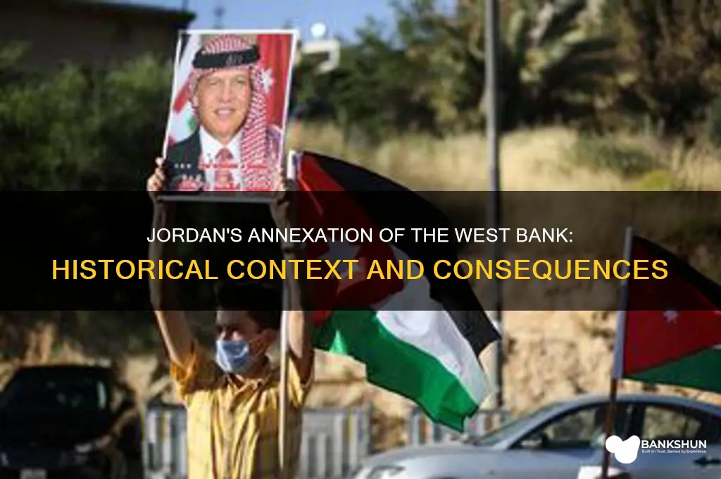 how did jordan annex the west bank
