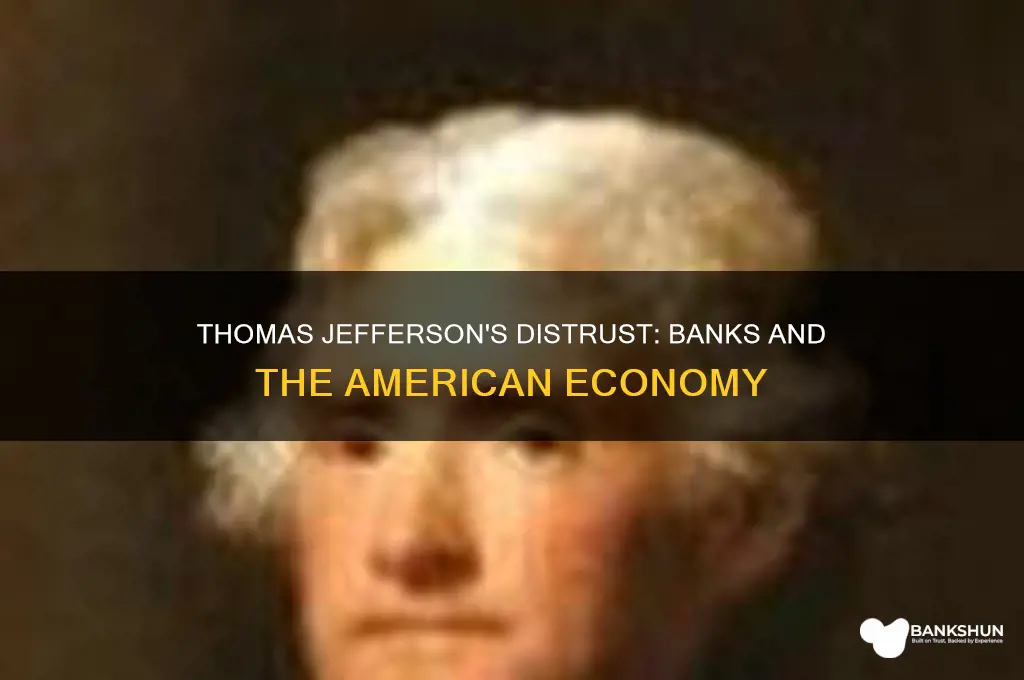 how did thomas jefferson feel about banks